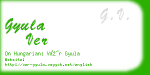 gyula ver business card